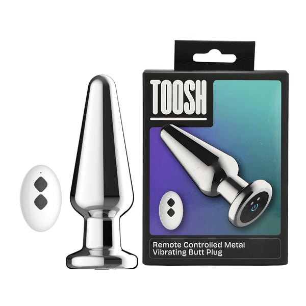 Toosh Remote Controlled Metal Vibrating Butt Plug