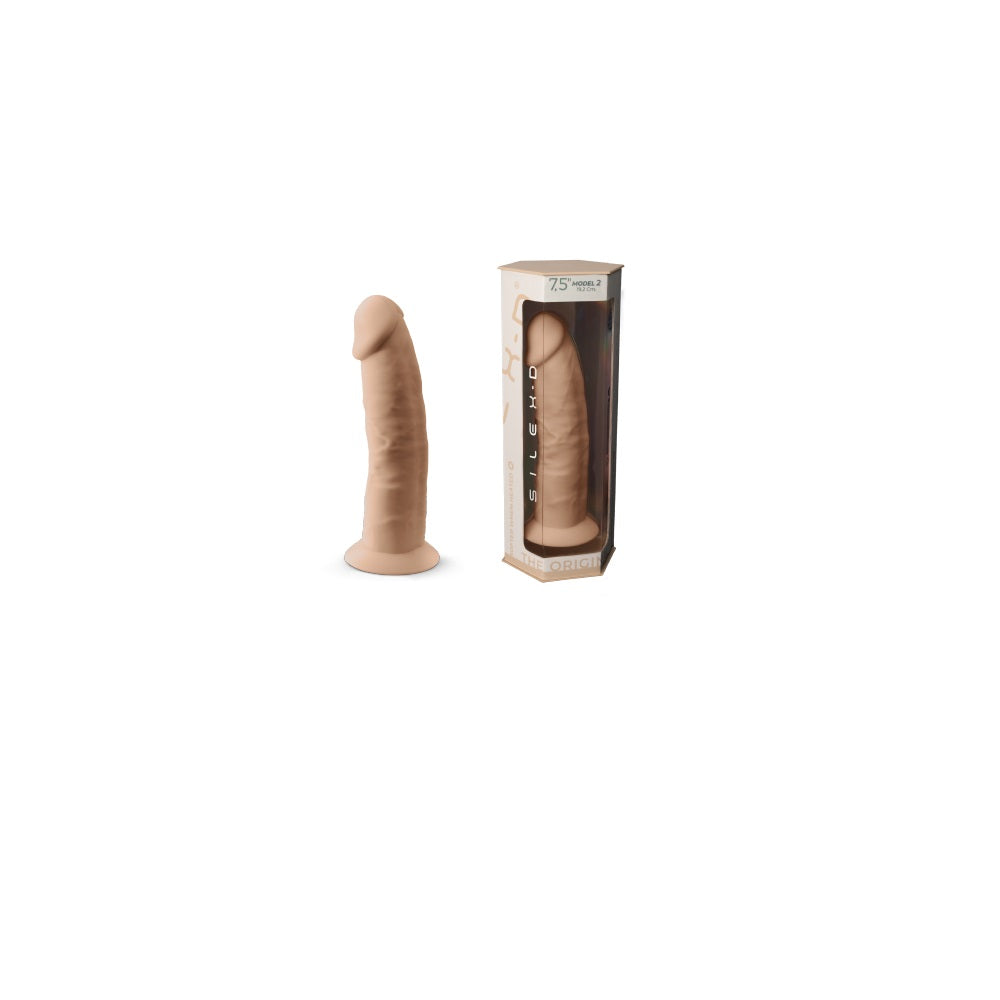 SilexD 7.5 inch Realistic Silicone Dual Density Dildo with Suction Cup